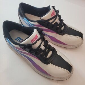 Storm Skye Bowling Shoes Women 9 White Blue Pink SlideRite 5513-9